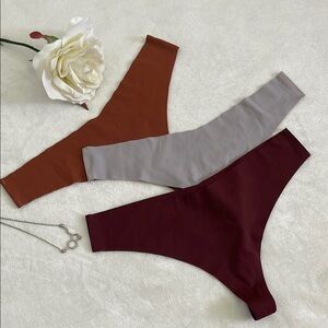 Women’s Fall Pumpkin Spice Autumn Halloween 3 Pack Thongs Size Medium